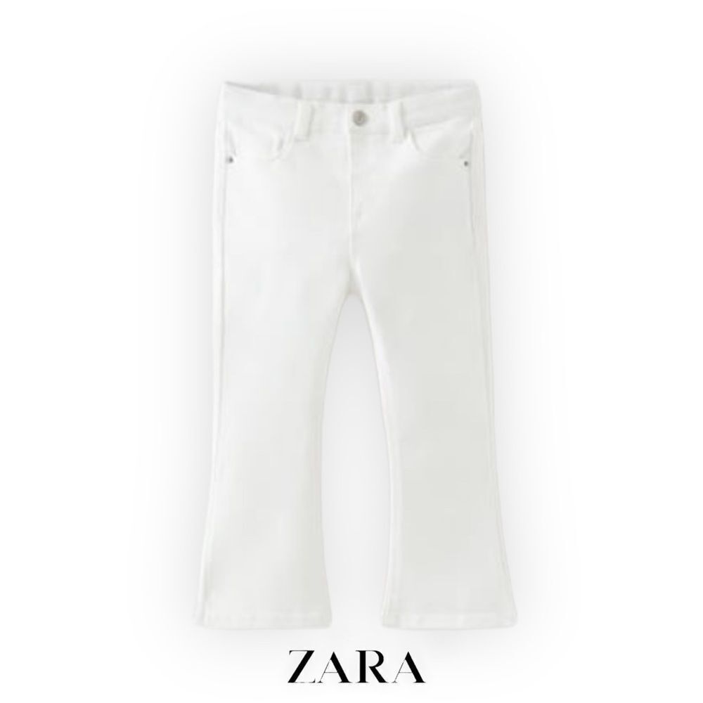 ZARA Kids | White | MINI FLARE TWILL PANTS